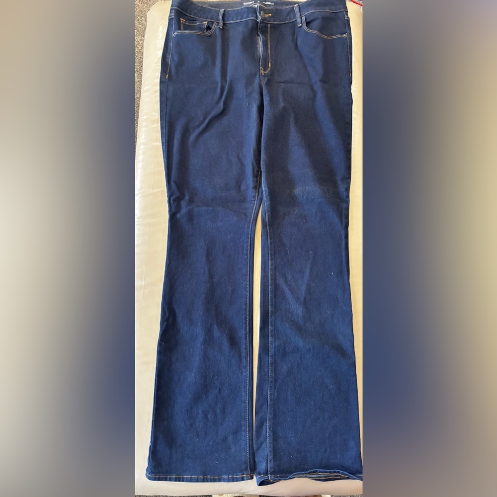 Old Navy Women's Dark Blue Straight Leg Jeans